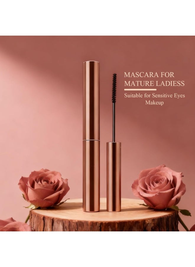 Shengqialun Prime Mascara for Older Women -Waterproof Brown Mascara Volume -Natural Thickening Effect, Long-Lasting, Smudge Proof -Suitable for Sensitive Eyes Makeup (Brown) - Image 2